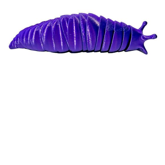 COPY - 3D Printed Articulated Fidget Purple Slug Toy Desk Accessory Stress Reli… - Picture 4 of 9